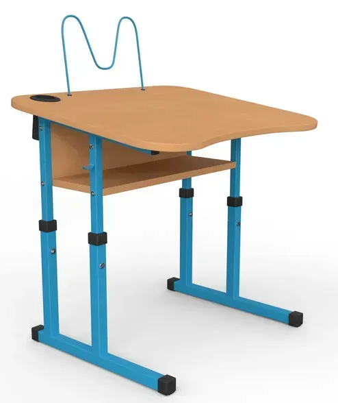 Стіл учнівський одномісний з нахилом №4-6 /700х500 МФ Вересень